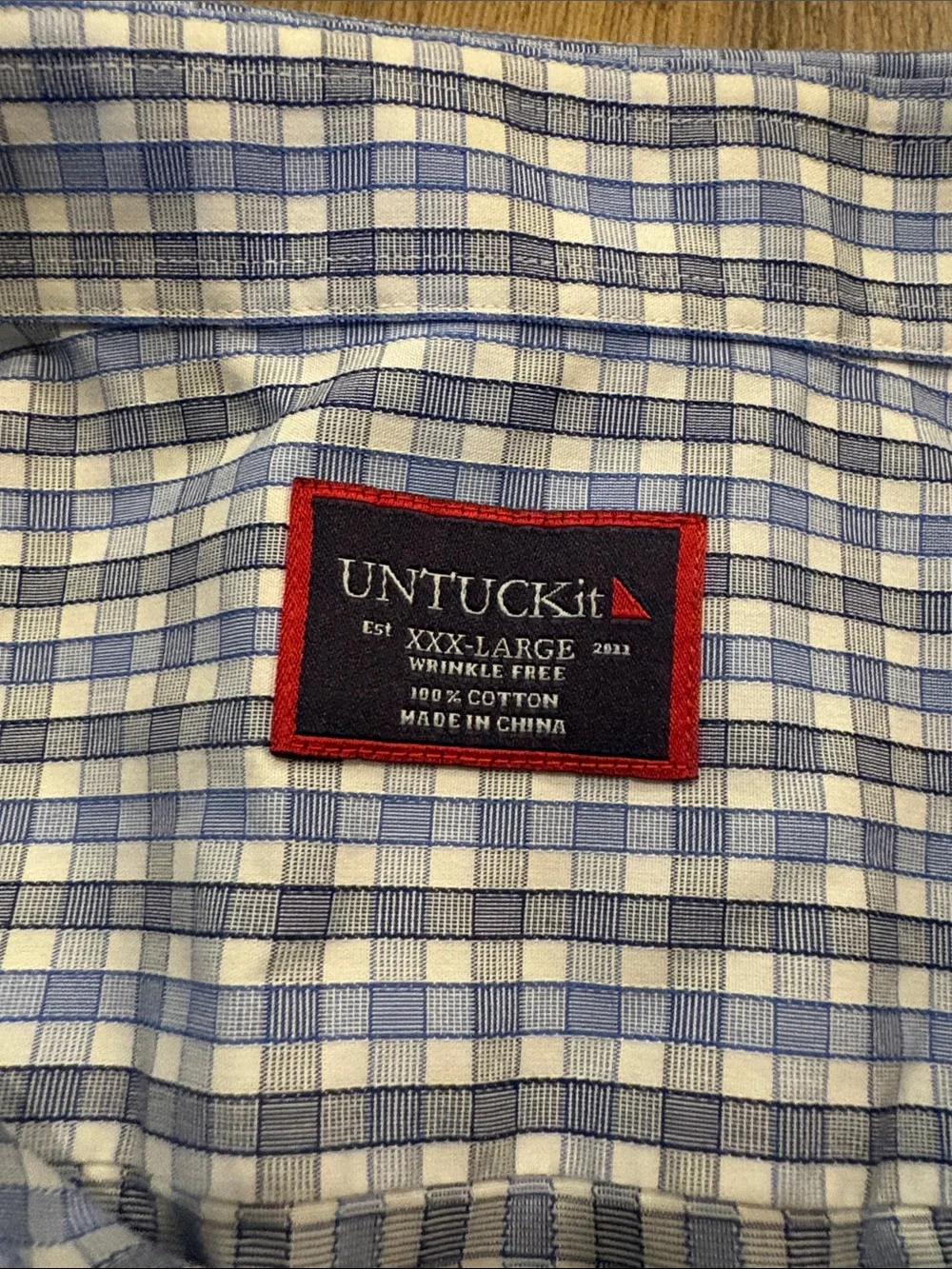 UNTUCKit Men's Durif Wrinkle-Free Gingham Button Down Shirt XXX-Large